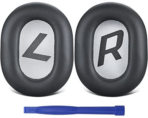 SOULWIT Earpads Cushions for Plantronics BackBeat Pro 2, Voyager 8200 UC Headphones, Ear Pads Replacement with Noise Isolation Memory Foam, Softer Protein Leather (Dark Grey)