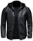 Giacca da Uomo Casual Moto Moto PU Giacca Uomo Inverno Autunno Moda Giacche in Pelle Maschile Slim Cappuccio con Cappuccio,Nero,XXL