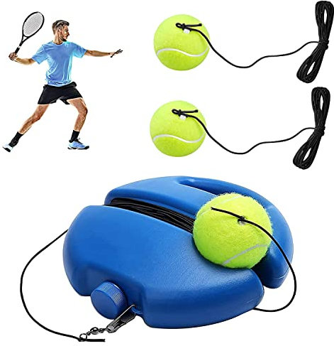 IVEOPPE Tennis-Trainer Set Tennisball Trainer Singles Training Übungsbälle mit 2 Rebound Ball und Aufbewahrungstasche,Innovatives Ballspiel für Draußen, im Garten, im Park für Kinder & Erwachsene