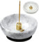 Natural Marble Palo Santo Holder, Handmade Stick Incense Burner Ideal for Smudging, Decoration. Easily Grab All Incense Ash (White A)