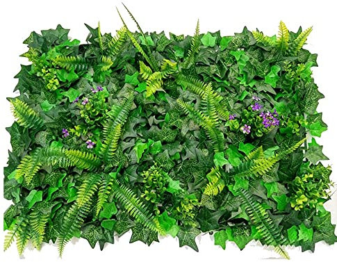 URPIZY Künstliche Pflanzen-Wandpaneele, Premium-Wandpaneele, Sichtschutz und Schutzwände, künstlicher Efeu-Pflanzen-Hintergrund für Outdoor-Gartendekoration