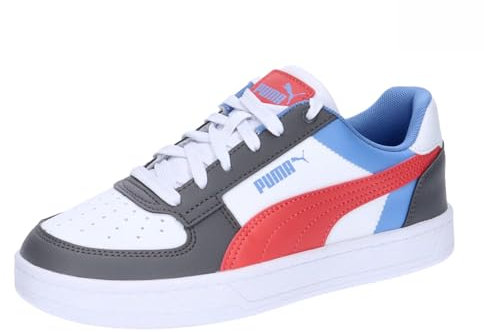 PUMA CAVEN 2.0 Block JR, Sneaker, Cool Dark Gray-Blue Skies-Active Red, 39 EU