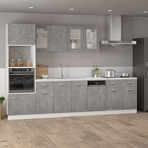 homiuse Panneau de lave-vaisselle gris béton 45 x 3 x 67 cm en bois pour plan de travail de cuisine, lave-vaisselle, partiellement intégré, panneau avant décoratif pour lave-vaisselle