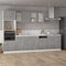 homiuse Panneau de lave-vaisselle gris béton 45 x 3 x 67 cm en bois pour plan de travail de cuisine, lave-vaisselle, partiellement intégré, panneau avant décoratif pour lave-vaisselle