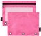 MCHIVER Neon Pink Pencil Pouch for 3 Ring Binder Pencil Pouches with Zippers Clear Window Binder Pockets Pencil Bags for Organzier Office Work Daily 2 Packs