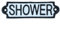 Plaque de douche en fonte pour porte, mur, maison, portail, salle de bain, hôtel