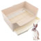 volumoon Caja de Arena de Conejo, Bandeja de Basura de Conejo con cajón extraíble, Caja de Arena de Jaula de Conejo de Gran para Conejo, Conejillo de Indias o Hurones, 40x30x16cm