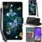 Handyhülle für Samsung Galaxy A7 2018 Hülle Premium Lederhülle Klappbar Wallet Magnet Kartenfach Standfunktion Schutzhülle kompatibel mit Samsung A7 2018 Hülle,Schmetterling