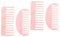Mikinona 4 Pz Pettine in Acetato a Denti Larghi Pettini a Denti Pettine Per La Presa Delle Radici Pettine Per Frangia Pettini Per Per Pettini Per Da Donna Acido Acetico Rosa