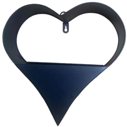 Qianly Pot de Fleurs en Forme de Cœur en Métal pour Décoration de Terrasse Ou de Porche