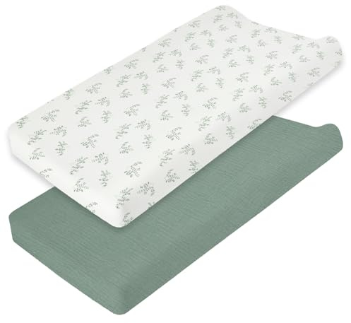Baby Bettlaken,2 Stück Weiche und Atmungsaktive Baby Laken, 82×41 cm,Universal Krippe Matratze Abdeckung für Kind Jungen oder Mädchen Bett, Kleinkind Matratze, Standard Krippe(B)