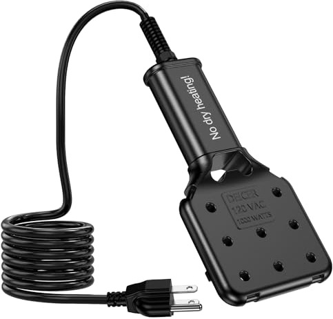 ZRSCHYG Dégivreur électrique intelligent de 500 W – Alimentation standard pour bassins moyens et réservoirs de bétail, marche/arrêt automatique, cordon UL de 2,7 m, IPX8, dégivreur en fonte