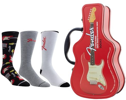 PERRI'S SOCKS - Fender Guitar Tin with 3 Pairs of Socks