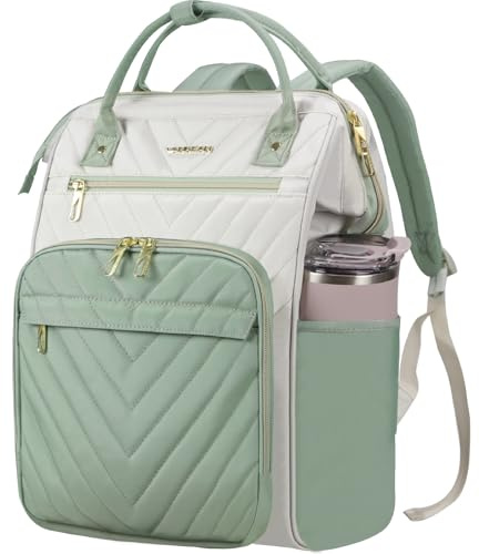 VANKEAN Laptop Backpack Women, 17.3 Inch Backpacks College Work Light Green