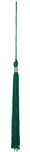 LIERYS Tassel Quaste für Doktorhut - Flexibel anpassbar - Accessoire mit Eleganz - Vielseitig einsetzbar - Saisonübergreifend - Unisex-Design dunkelgrün