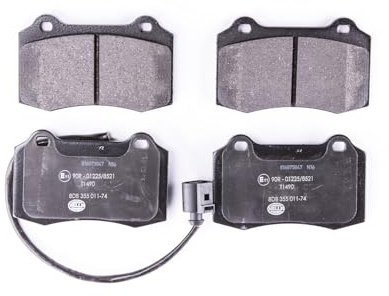 HELLA 8DB 355 011-741 Bremsbeläge - mit Warnkontakt - T1490 - für u.a. SEAT | Kompatibel mit: SEAT LEON