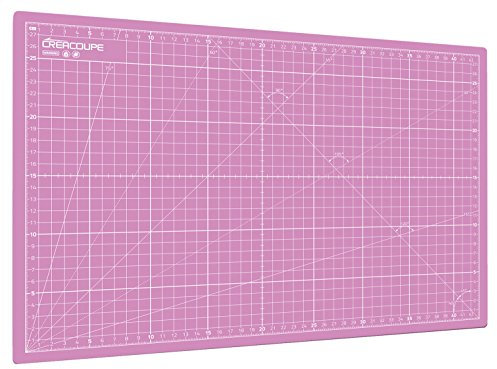 Tapis de découpe auto-cicatrisant ROSE 45x30cm (A3), gradué en CM, surface matte antidérapante - planche de découpe pour couture,patchwork,cutter rotatif