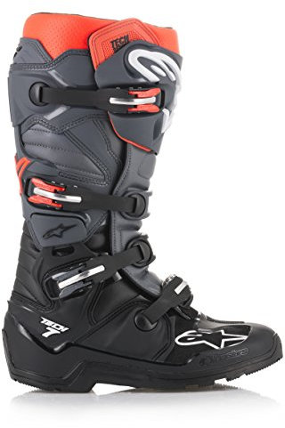 Alpinestars Tech 7 Enduro Stivali Moto (Black/Red,12 (47))