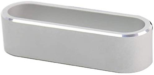 FülleMore Aluminium Visitenkartenhalter 5mm dick Visitenkartenständer Business Namenskarten Display 30mm hochkant Kartenhalter Büro Schreibtisch Organizer 110x30x30mm (Silber)