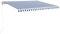 vidaXL Gelenkarmmarkise Automatisch Markise Sonnenmarkise Balkonmarkise Sonnenschutz Sichtschutz Terrasse Garten Balkon 450x350cm Blau Weiß