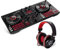 Numark DJ Pro Paket - Platinum FX DJ Controller Pult mit 4-Deck Kontrolle, integriertem Audio Interface, Jogwheel-Displays und Effektpaddeln und HF175 Kopfhörer im geschlossenem Design, 40mm Treiber