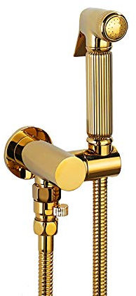 SXLSZ Bidet Handbrause, Titangold Toilette Bad Bidet Messing Bidet Toilettensprüher Wandhalterung Bidet Armaturen WC, Duschkopf Bidet für Badezimmer Badreinigung,Style b