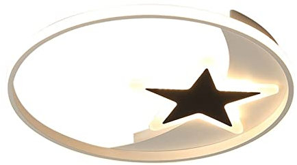 WFZRXFC LED Flush Mount White Light 6000K Ceiling Light, Star Shape Decoration Kid's Room Lighting Fixtures, Thin White Ring-shaped Ceiling Lamp, Warm And Romantic Style Bedroom And Living Room Lamps