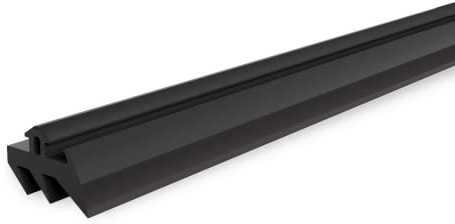 Bau.technic EPDM Gummi Lippendichtung Riefengummiband Auflagegummi für Stegplatten 60mm - Schwarz - Dichtung für Polycarbonat - Siegel (EP_03, 100m)