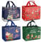 4PCS Weihnachtsgeschenktüten, Weihnachtstragetaschen mit Griffen, Weihnachtstaschen, multifunktionale Vlies-Weihnachtstaschen zum Einpacken von Geschenken, 32,5 × 25 × 17 cm