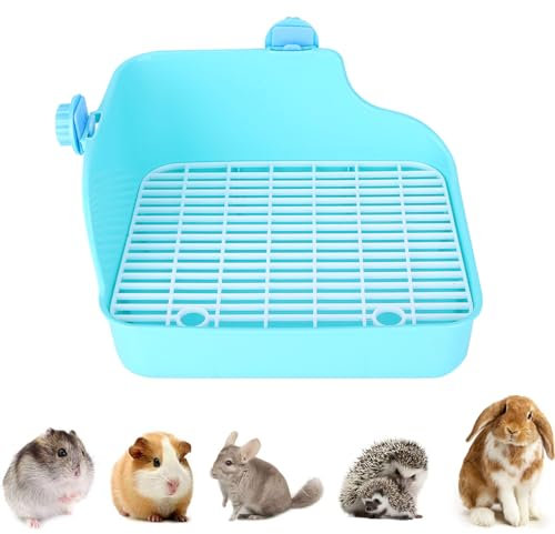 Esenlong Litière Lapin, Bac à Toilette en Plastique pour Animaux Domestiques, Chien, Cochon d'Inde et Petits Animaux