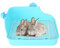 Corner Rabbit Litter Tray Ecke Toilette Haus,Hasentoilette für Töpfchentraining Kaninchen Toilette Ecke aus Plastik für Baby-Kaninchen Chinchillas kleine Meerschweinchen Frettchen