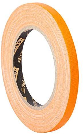 GRIP Eventbasics GT PRO Spike Tape neonorange | Gewebeband 10 mm x 25 m | Tape Art | Markieren | Basteln