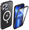 CeeEee iPhone 14 Pro Max Hülle Original Case Stoßfänger Metall Schutzhülle mit Sperren Schnalle 360 Grad Handyhülle - Schwarz