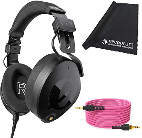 Rode NTH-100 Studio-Kopfhörer + 2,4m Kabel Pink + keepdrum Tuch