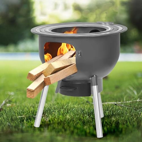 YUGXTH Estufa de Leña Portátil, Cocina de Leña para Exteriores, Estufa de Leña para Acampar para Preparación para Emergencias, Supervivencia, Suministros de Vida Fuera de La Red (Size : 43 * 55cm)