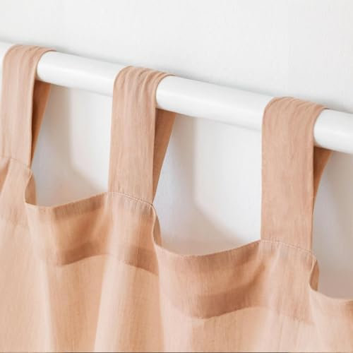 Byour3 - Tenda Arricciata per Bastone - SU MISURA ARTIGIANALI - Tende per Sala, B&B, Hotel, SPA, Tenda oscurante con Anelli (Larghezza da 151 a 200 cm)