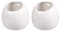 Kisangel 2Pcs White Ceramic Wall Hanging Flower Pots, Succulent Plant Planters with Drainage for Indoor Home Decor, Plant Hangers for Room, Office, and Garden