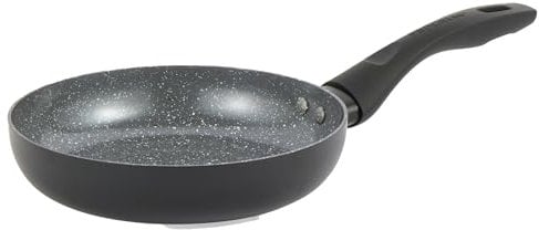 PROGRESS BW12902EU7 Marble Ceramic 24 cm Frying Pan – Non-Stick Omelette/Egg Pan with Metallic Marble Ceramic Coating, Induction Hob Suitable, Lightweight Pressed Aluminium Cookware, PFAS-Free