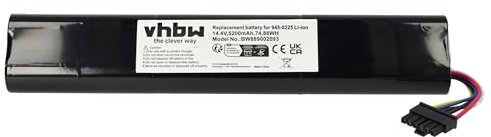 vhbw Batterie Remplacement pour Neato 810841012076, 205-0011, 205-0013, 4INR19/65-2, 945-0225, 945-0266 pour Robot électroménager (5200mAh, 14,4V, Li-ION)