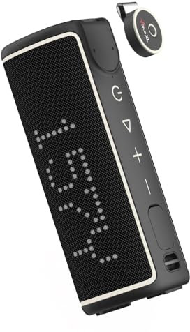 GolfBuddy Voice XL Magnetic Golf GPS Speaker -Distances Visible, 20W Bluetooth Speaker, Clip-on Remote Controller, Attachable to Golf cart, 10 Hours Battery Life, IPX6 Waterproof, Big Dot LED Display