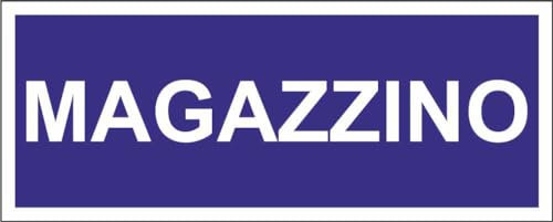 M-ITALY CARTELLO SEGNALETICO UNI - Magazzino mod 2 - Adesivo Extra Resistente, Pannello in Forex, Pannello In Alluminio (15x6, Adesivo)
