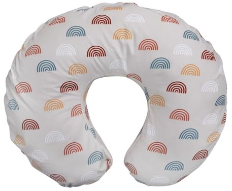 Boppy original Support Stillhilfe Regenbogen für Babys, ergonomische Form mit Polsterung, Komfort für Mutter und Baby beim Stillen und Füttern mit der Flasche, waschmaschinenfest