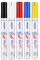 LEMEITU Lot de 5 marqueurs permanents à base d'huile - Ne se décolorent pas - Pour bureau, projets artistiques, peinture sur roche, céramique, verre, bois, plastique, métal, toile