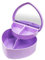 Yuemsh Make-up-Box mit Schublade, Schmuckkästchen in Herzform aus violettem Kunststoff, Schmuckhalter