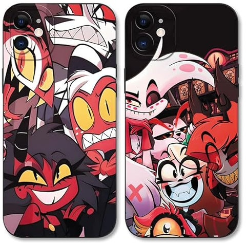 Yomyejisoo [2 Stück] Hazbin Hotel Handyhülle für Samsung Galaxy A14 5G 6.6 Coole Anime-Muster Ultra Dünn Weich Silikon Stoßfest Kratzfest Case Schutzhülle für Samsung Galaxy A14,cool 04