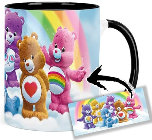 Care Bears Tasse Innen & Henkel Schwarz Keramikbecher Mug