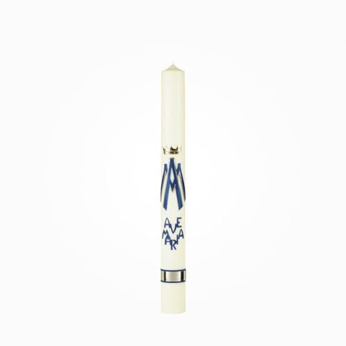 Wiedemann Kerzen Marienkerze Ave Maria MK7 mit 10% Bienenwachs Elfenbein 600 x Ø 70 mm, 1 Stück