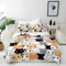 ANHOPE Tier Katze Kätzchen Kopf Bettwäsche Set 3 Teilig Bettbezug 155x220 cm + 2 Kissenbezug 80x80 cm Weich Microfaser Bettbezüge Set mit Reißverschluss Bettdeckenbezug für Kinder Jungen Mädchen