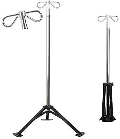 IV Pole Tropfständer tragbar – einziehbarer & faltbarer Infusionsständer, für einfache Mobilität und Lagerung – ideal für Krankenhäuser und Heimgesundheitspflege