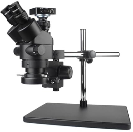 ZHCHAO Cámara de vídeo de microscopio Industrial estéreo Trinocular simul-Focal for reparación de Soldadura